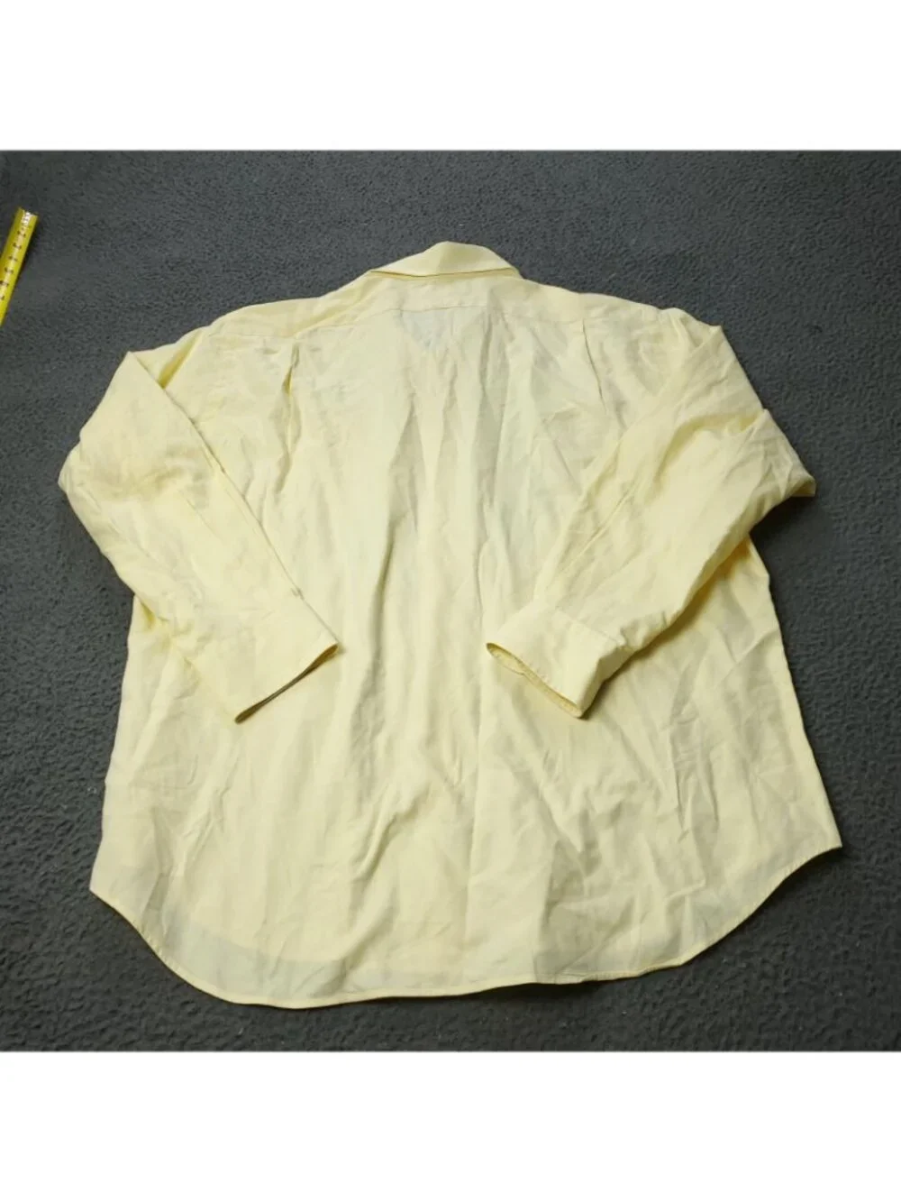 Polo Ralph Lauren Button Shirt Men 16.5 32/33 Sleeve Yellow Cotton Casual Pocket